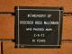 Photo of headstones/thumb_Roderick Ross McLennan d1973 plq Albany Creek mem pk